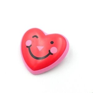 Hallmark Party Express Happy Smiling Winking Heart Lapel Pin Brooch